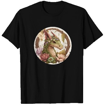 Discover Cottagecore Dragon Cute Fantasy Anime Animal Flowe T Shirts
