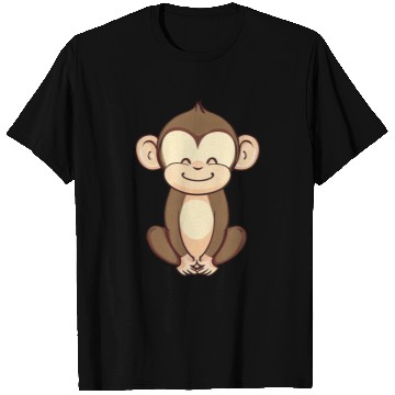 Discover Cute Monkey Sitting Relaxed T Shirts