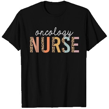 Discover Oncology Nurse Leopard Print Nursing School T Shirts