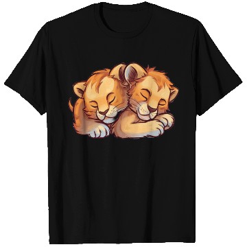 Discover Sleeping Lion Cubs T Shirts