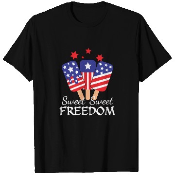 Discover Sweet Freedom Icream 4th July America Flag T Shirts