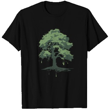 Discover A green oak tree ink drawing T Shirts