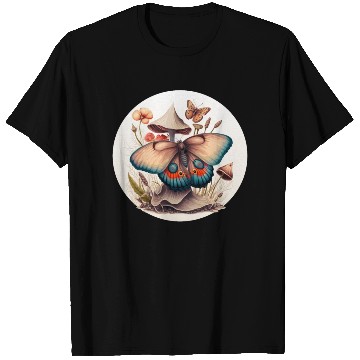 Discover Cottagecore Butterfly Mushroom Forest Plants Botan T Shirts