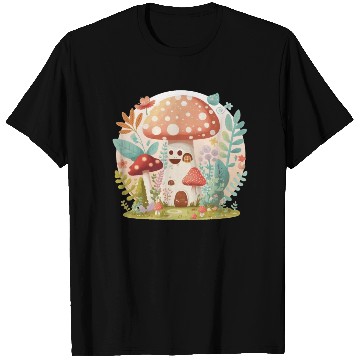 Discover Cottagecore Mushroom Toadstool House Cute Forest T Shirts