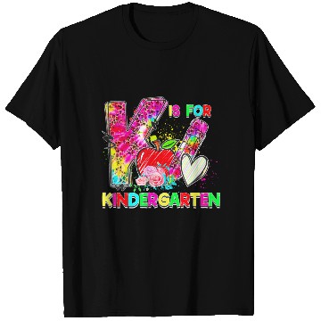 Discover Tie Dye Leopard K Is For Kindergarten Teacher Back T Shirts