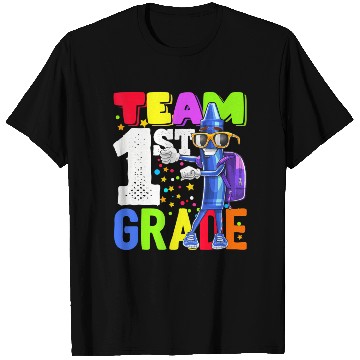 Discover Team 1st Grade Flossing Crayon Back to School Kid T Shirts