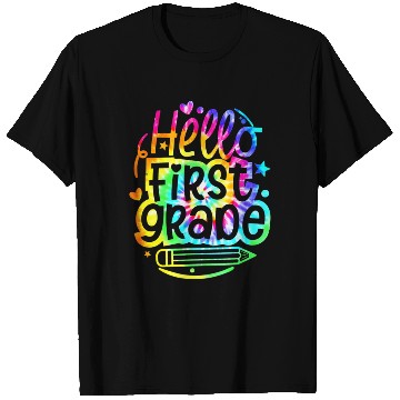Discover Tie Dye Hello 1st First Grade Back To School First T Shirts
