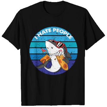 Discover I Hate People Shark Fish Funny I Hate People T Shirts