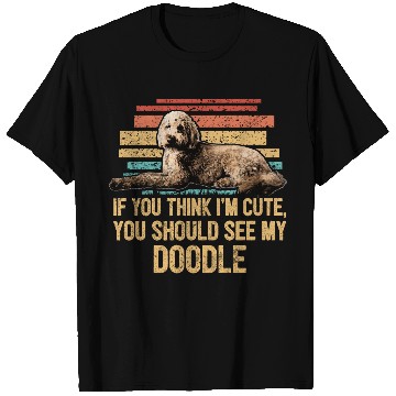 Discover You Should See My Doodle Retro Goldendoodle Dog T Shirts