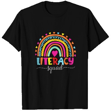 Discover Literacy Squad Reading Teacher Rainbow Back To Sch T Shirts