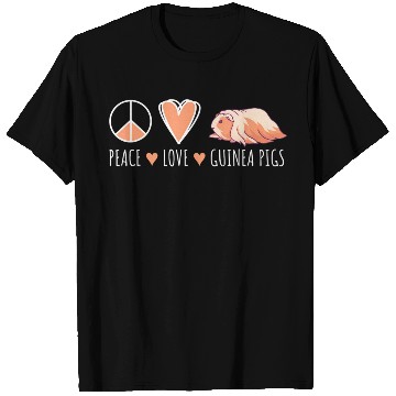 Discover Peace Love Guinea Pig Lover Pet T Shirts