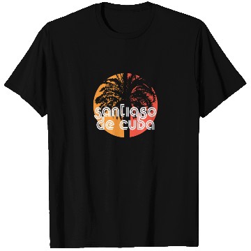 Discover Santiago de Cuba Artistic Vacation Souvenir Palm T Shirts