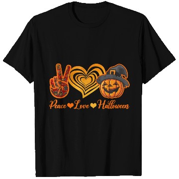 Discover Peace Love Halloween Celebrate Halloween Day T Shirts
