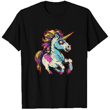 Discover Horror Scary Zombie Unicorn Vintage T Shirts