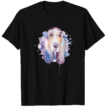 Discover Basset Hound Watercolor Dog Lover Basset Hound T Shirts