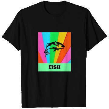 Discover Fish Rainbow Retro Classic T Shirts