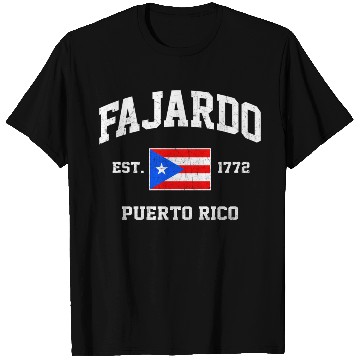 Discover Fajardo Puerto Rico Boricua Flag Athletic Style T Shirts