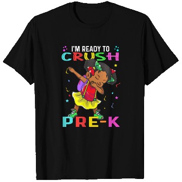 Discover pre k hello pre-k first day back to school Melanin T Shirts