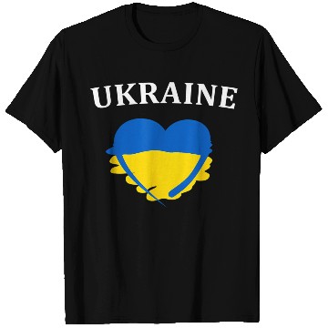 Discover Ukrainian Flag Heart Ukraine T Shirts