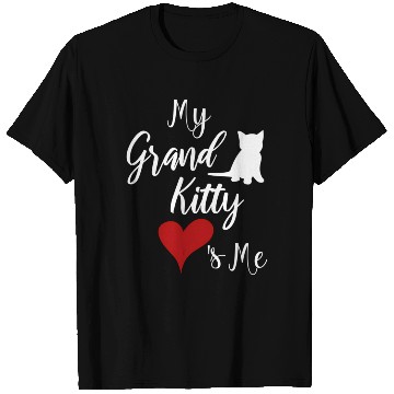 Discover My Grandkitty Loves Me Grandma Of Cats Or Kittens T Shirts