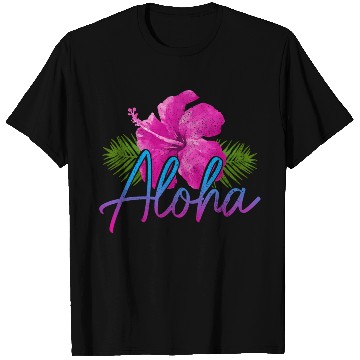 Discover Aloha Hawaiian Islands Hawaii Surf Hibiscus T Shirts