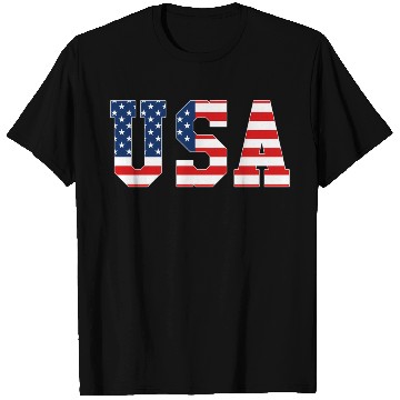 Discover Usa Patriotic American Flag Red White Blue T Shirts