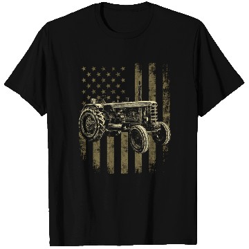Discover Patriotic Tractor American Flag Tractor Farmer T Shirts