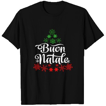 Discover Italian Buon Natale Snowflake Italy Tree T Shirts