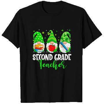 Discover Gnomes 2Nd Grade Teacher Squad St Patric Day T Shirts