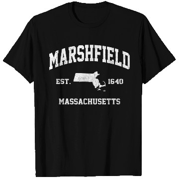 Discover Marshfield Massachusetts Ma State Athletic Style T Shirts