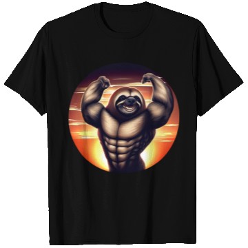 Discover Muscular sloth at sunset T Shirts
