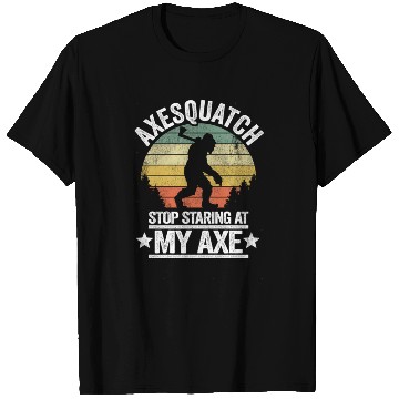 Discover Funny Vintage Bigfoot Axe Throwing Axesquatch Gift T Shirts