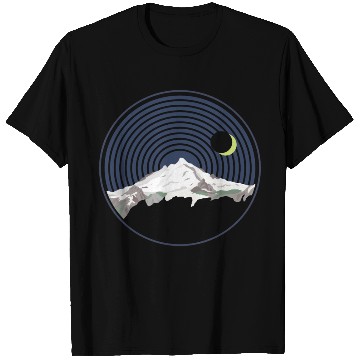Discover Snow Mountain Peak At Night T Shirts