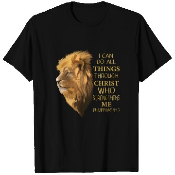Discover Philippians 4 13 Religious Lion Verses Christian T Shirts