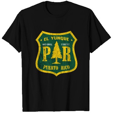 Discover El Yunque National Forest Puerto Rico Shield Look T Shirts
