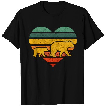 Discover Mama Bear One Cub Heart Mothers Day T Shirts