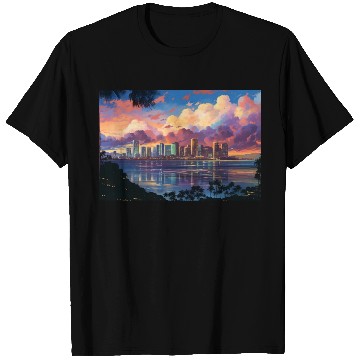 Discover Anime Honolulu A Vibrant Anime Inspired Skyline T Shirts