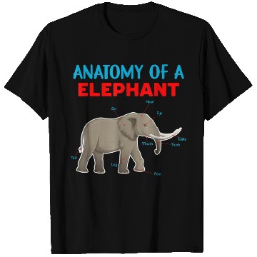 Discover Anatomy Of A Elephant Educational Elephant Love T Shirts