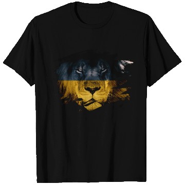 Discover Ukraine Flag And African Lion Ukrainian Pride T Shirts