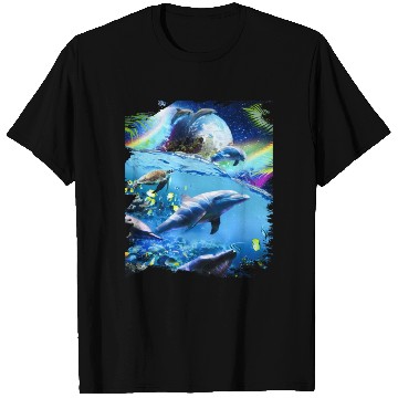 Discover Galaxy Dolphin Dolphins In Space T Shirts