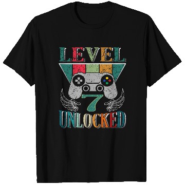 Discover 7th Birthday Level 7 Gamer Gaming Gambling T Shirts