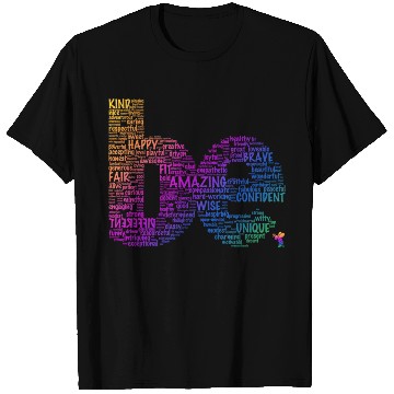 Discover Inring Positive Word Be Colorful Letter T Shirts