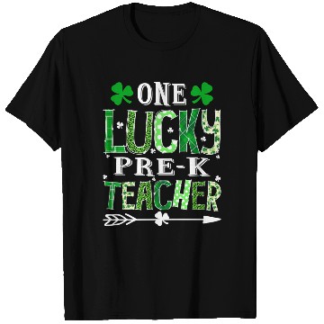 Discover St Patrick'S Day One Lucky Pre-K Teacher Shamrock T Shirts