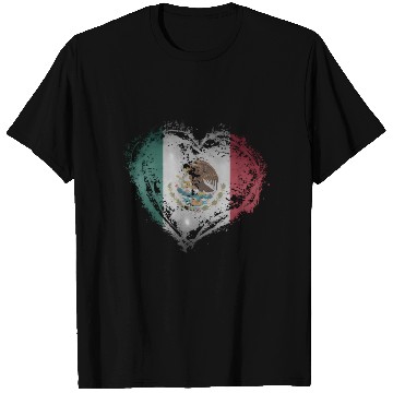 Discover Meco Heart Shape Mecan Flag Stylish T Shirts