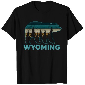 Discover Wyoming Grizzly Bear Nature Hiking T Shirts