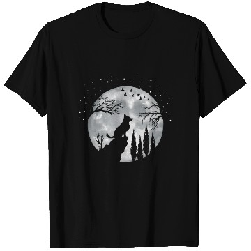 Discover German Shepherd Dog Full Moon At Night German T Shirts