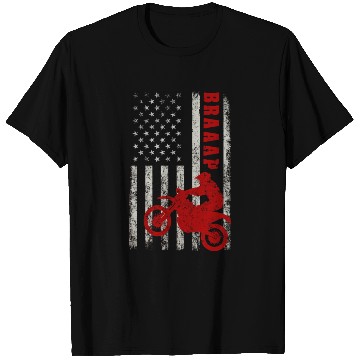Discover Braaap Usa American Flag Dirt Bike Rider Motocross T Shirts