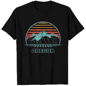 Discover Oregon Mountain Hiking 80S Style T Shirts