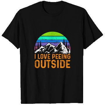 Discover I love peeing Outside Hiker funny Mountains T Shirts