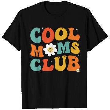 Discover Cool Moms Club Groovy Hippie Theme Mother Day T Shirts